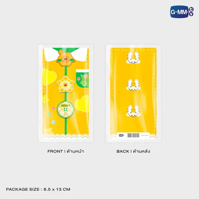 Jaidee button cover set packaging front and back official GMMTV merchandise collectible accessory