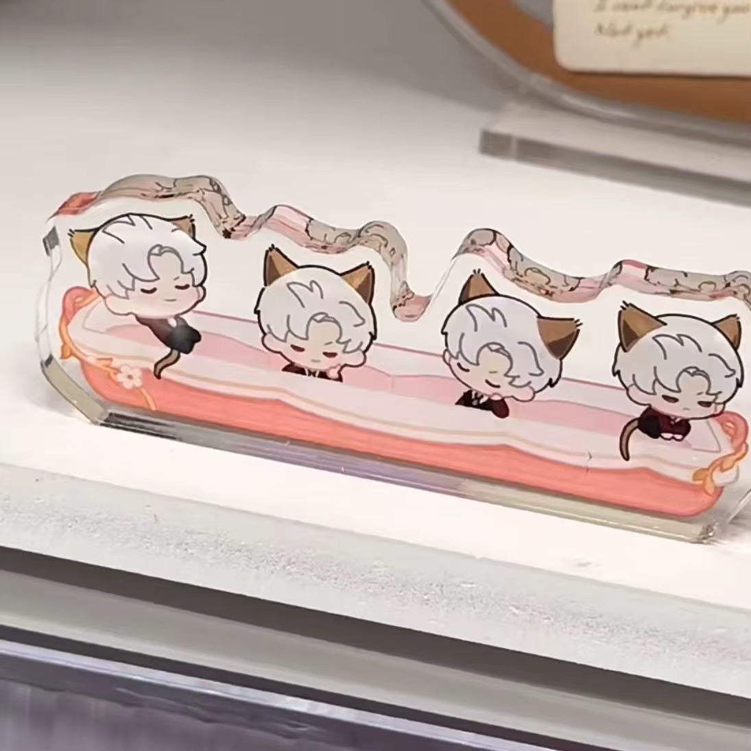 Love and Deepspace Sylus cat-themed acrylic standee, 5cm design.
