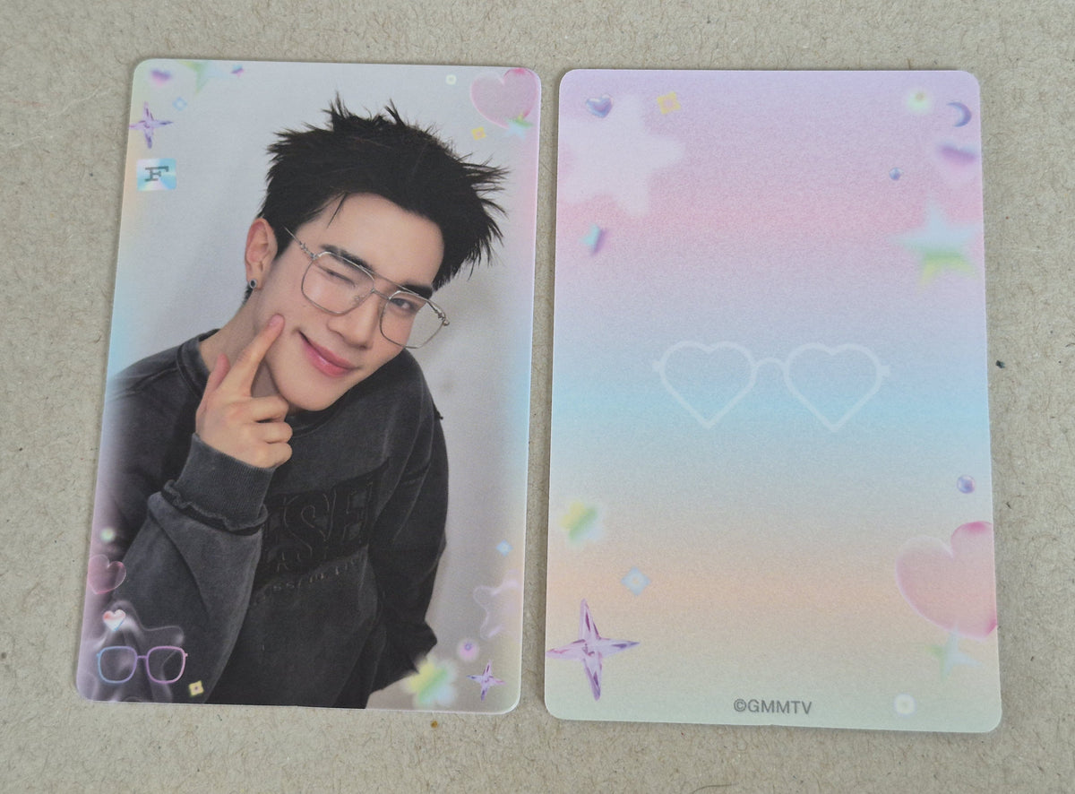 Fourth BOYS ALL EYES HERE collectible photocard front and back official GMMTV GeminiFourth merchandise.