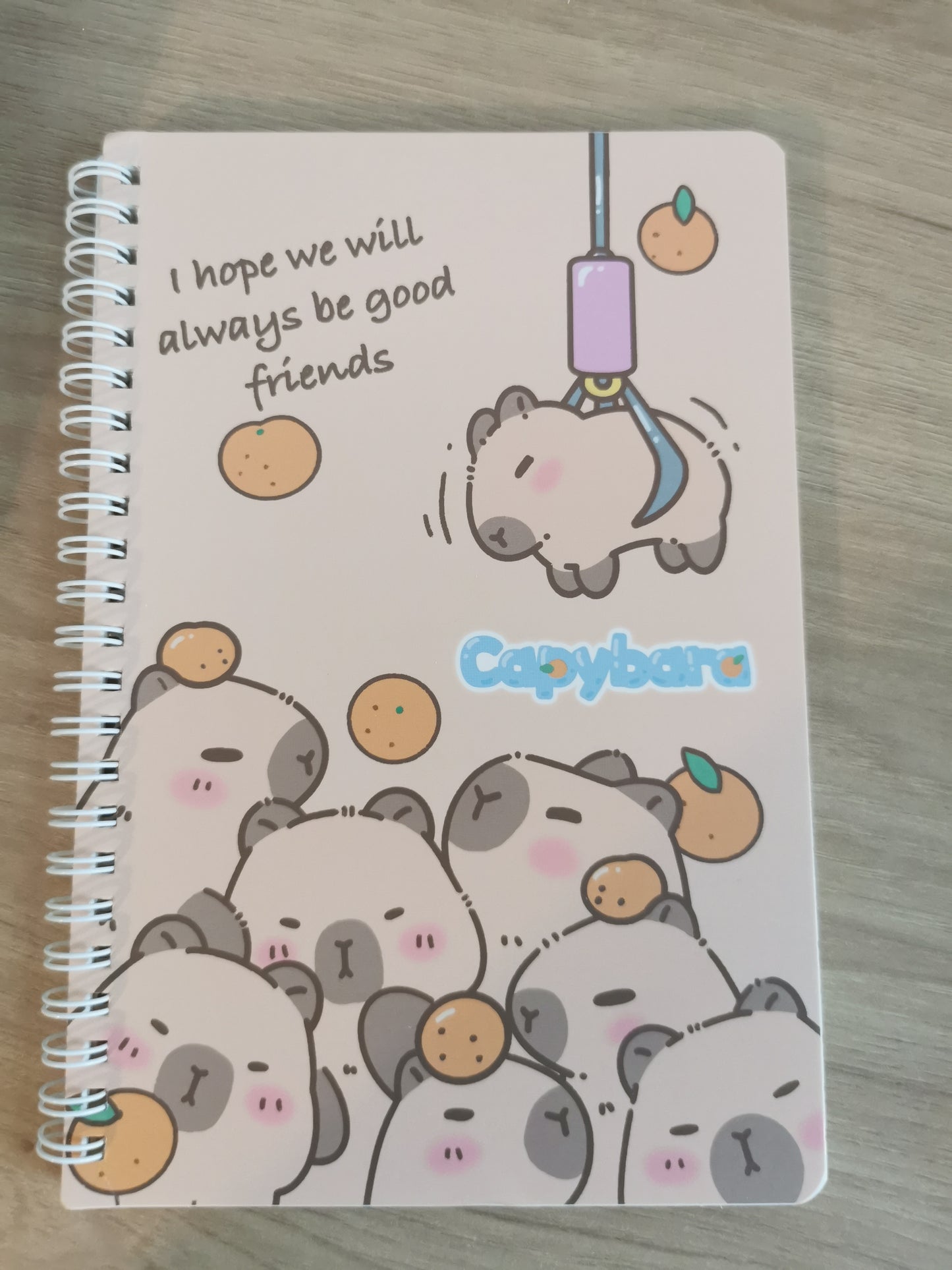 Capybara A5 Coil Notebook with cute and stylish cover, horizontal flip layout and coil binding, compact and practical for notes, journaling, or daily planning.
