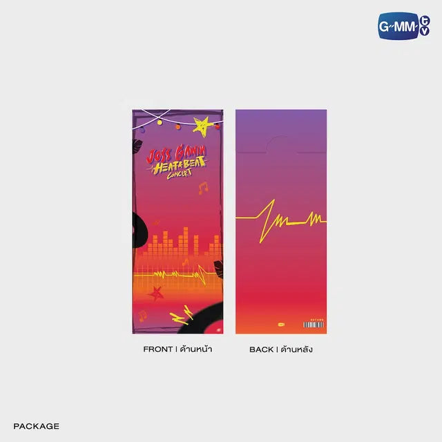 JossGawin Heat and Beat Concert Transparent Photo Set packaging front and back official GMMTV merchandise