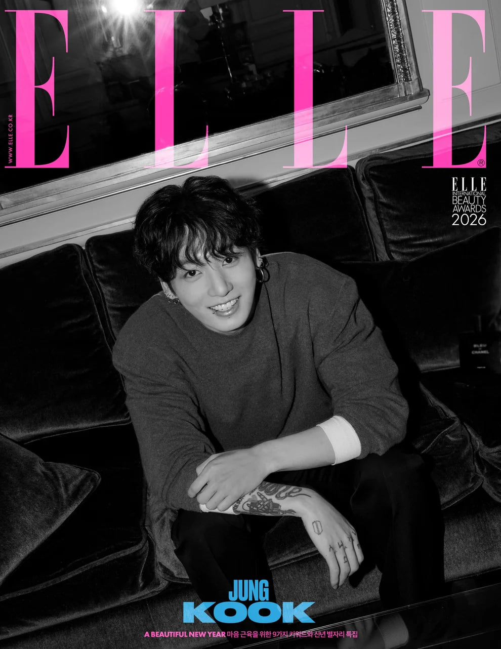 Jung Kook BTS Elle Korea Magazine January 2026 – Cover I, official K-pop Elle Korea magazine, Jung Kook cover, pre-order issue.