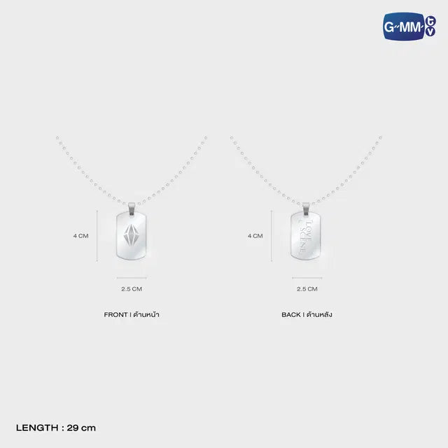 JASP ER LOVE SCENE necklace with dimensions official T pop merchandise platinum plated pendant necklace size reference collectible accessory preview
