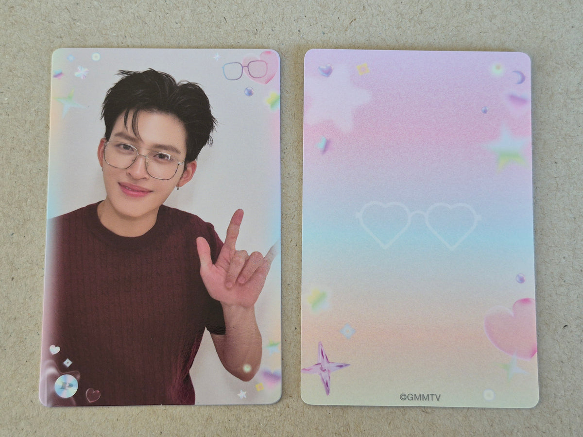Pond BOYS ALL EYES HERE collectible photocard front and back official GMMTV PondPhuwin merchandise