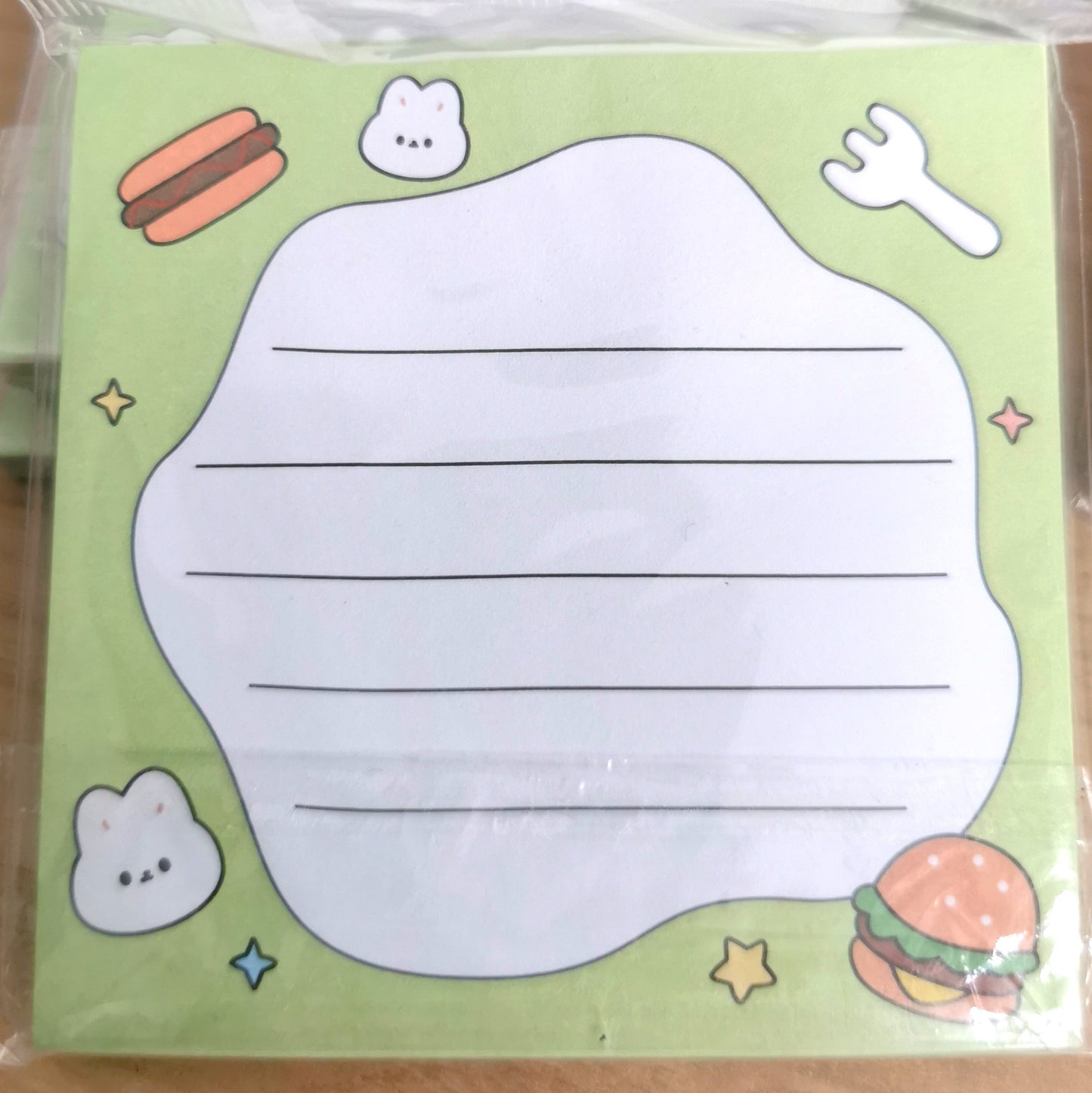 Cute Sticky Notes 3x3 memo pad with strong self-adhesive, colourful and fun stationery for office, school, home, or gifting.