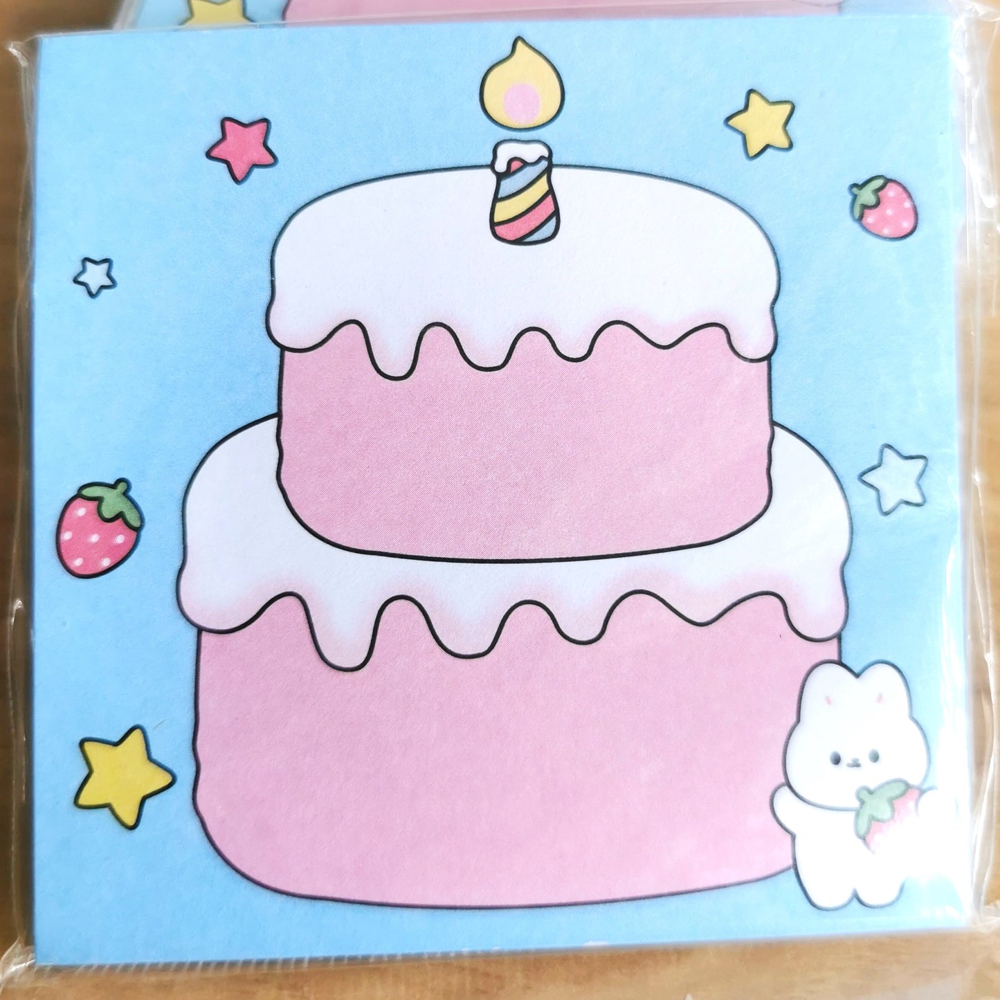 Cute Sticky Notes 3x3 memo pad with strong self-adhesive, colourful and fun stationery for office, school, home, or gifting.
