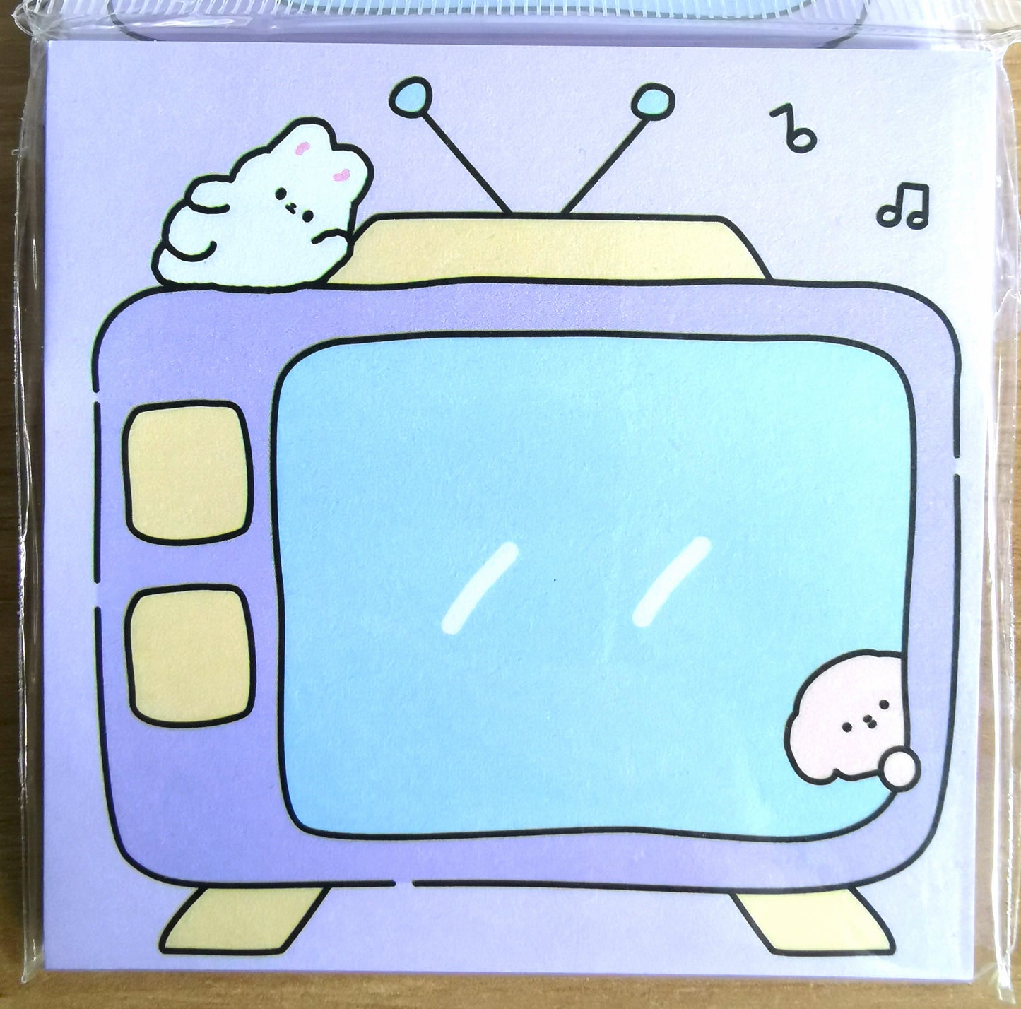 Cute Sticky Notes 3x3 memo pad with strong self-adhesive, colourful and fun stationery for office, school, home, or gifting.