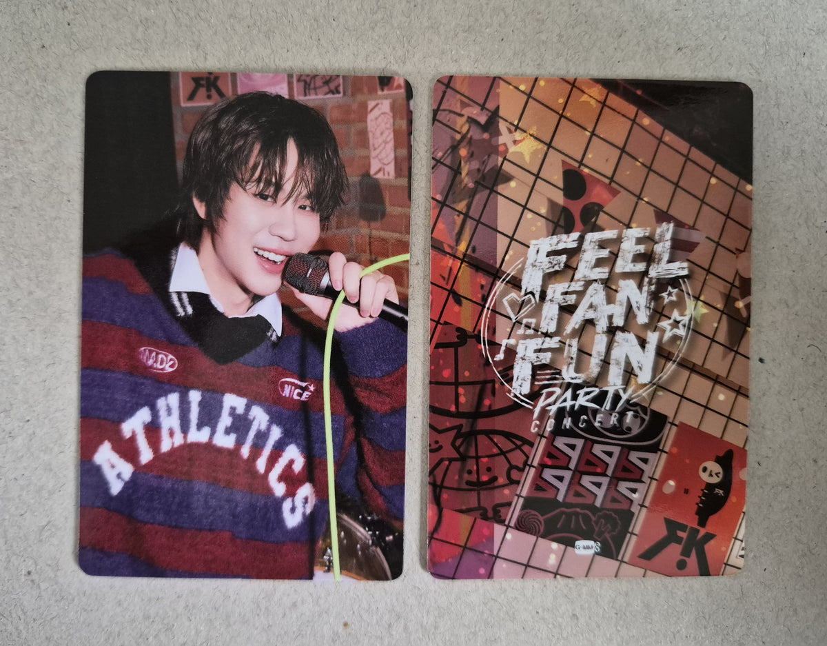 Prem 1 FEEL FAN FUN PARTY CONCERT collectible photocard front and back official GMMTV BounPrem merchandise.