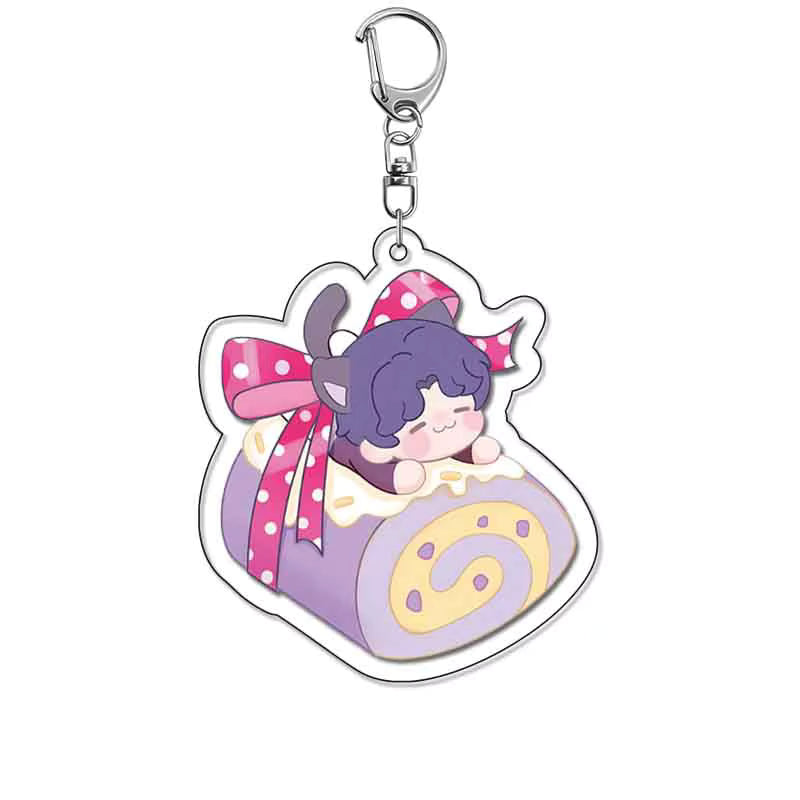 Love and Deepspace Cute Acrylic Keyrings – Xavier, Zayne, Rafayel, Sylus