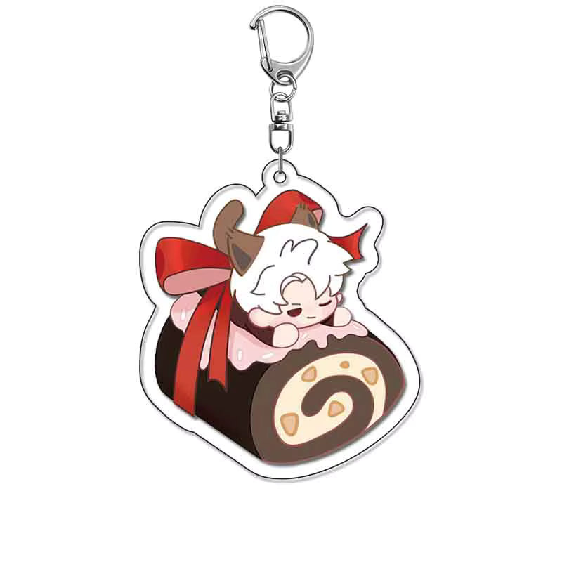 Love and Deepspace Cute Acrylic Keyrings – Xavier, Zayne, Rafayel, Sylus