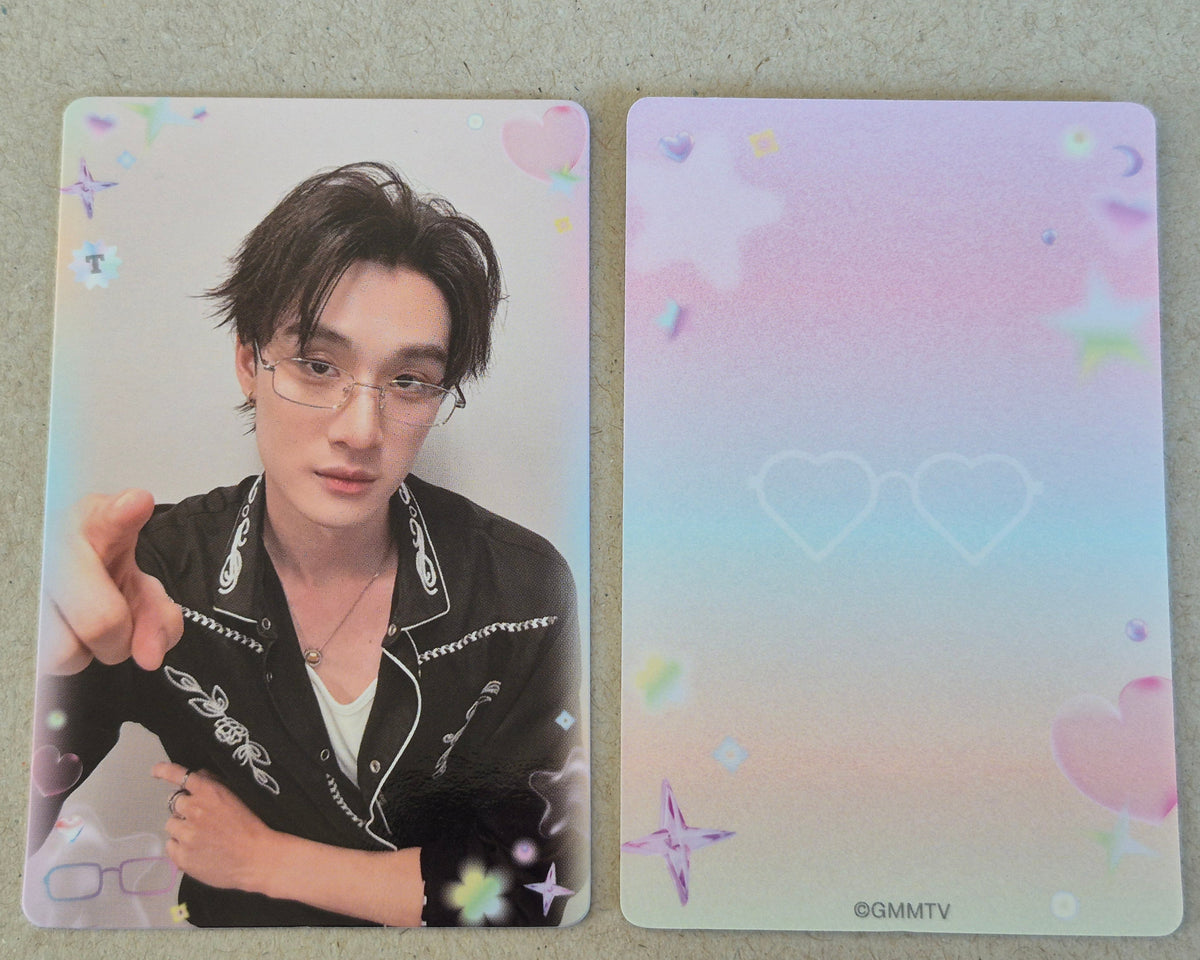 Ping BOYS ALL EYES HERE collectible photocard front and back official GMMTV TeshowPing merchandise