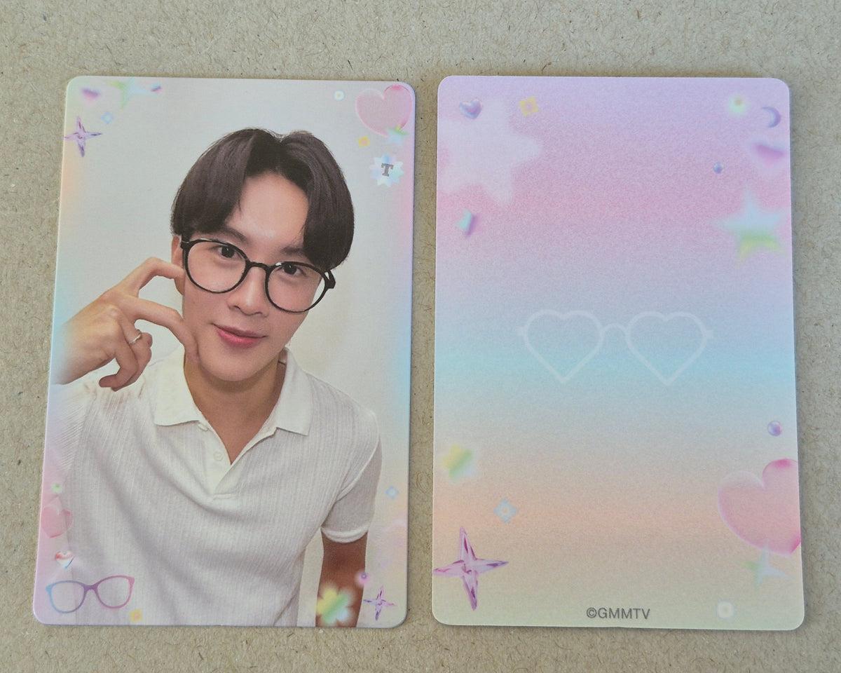 Tham BOYS ALL EYES HERE collectible photocard front and back official GMMTV ThamMac merchandise
