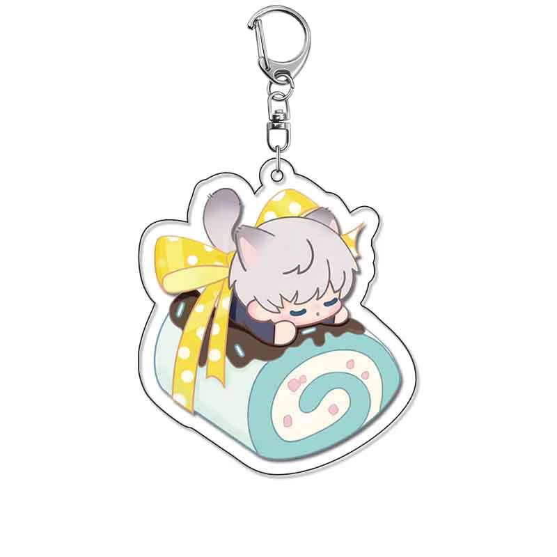 Love and Deepspace Cute Acrylic Keyrings – Xavier, Zayne, Rafayel, Sylus