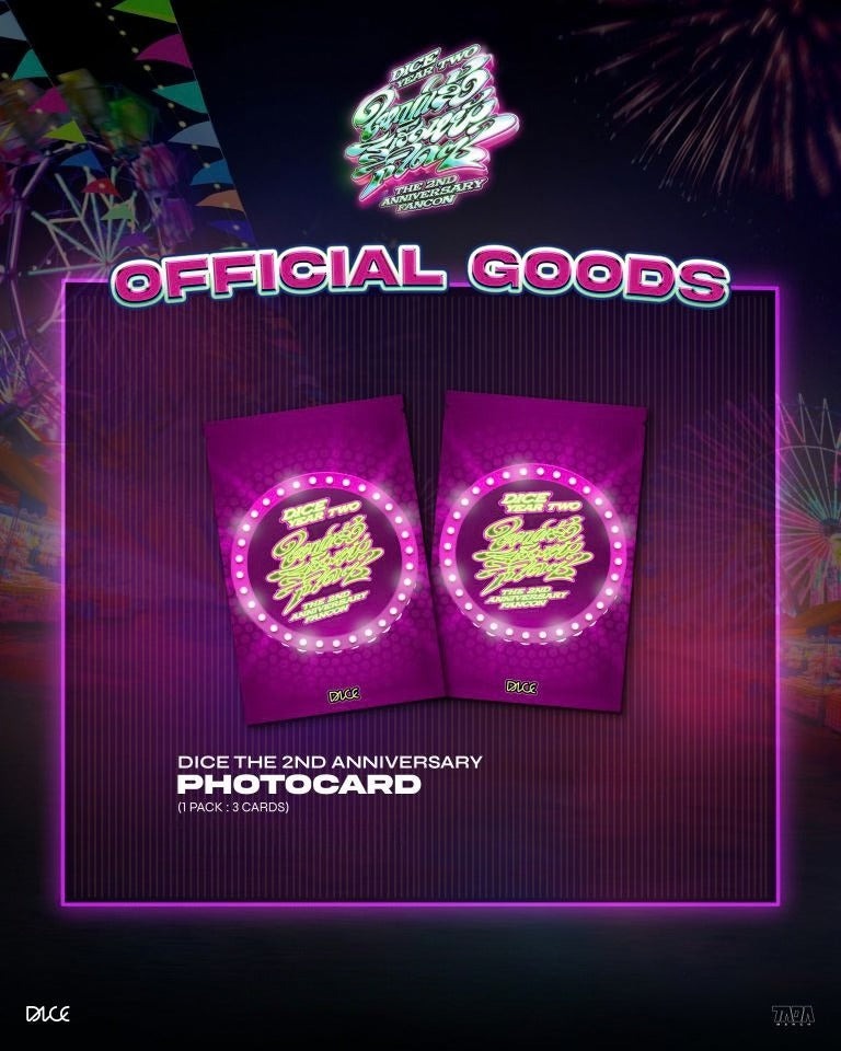 DICE THE 2ND ANNIVERSARY Photocard pack official T Pop merchandise collectible selfie photocard release