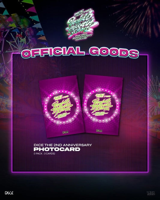 DICE THE 2ND ANNIVERSARY Photocard pack official T Pop merchandise collectible selfie photocard release