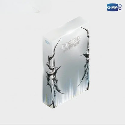 Outer box of the RISER CONCERT: THE FIRST RISE DVD Boxset featuring customised cover photocard and premium collector packaging.