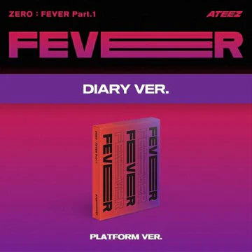ATEEZ ZERO : FEVER Part.1 Platform Version, Diary Version front cover, official K-pop album including random mini card, photocards, and image cards.