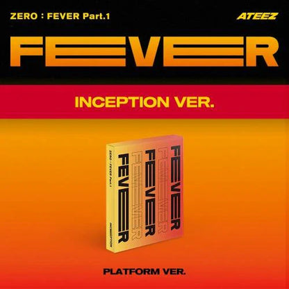 ATEEZ ZERO : FEVER Part.1 Platform Version, INCEPTION Version front cover, official K-pop album including random mini card, photo card, and 9 image cards.