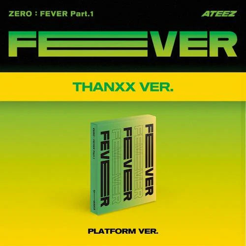 ATEEZ ZERO : FEVER Part.1 Platform Version, THANXX Version front cover, official K-pop album with random mini card, photo card, and 9 image cards.