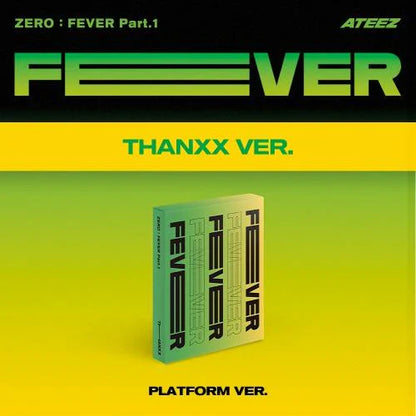ATEEZ ZERO : FEVER Part.1 Platform Version, THANXX Version front cover, official K-pop album with random mini card, photo card, and 9 image cards.
