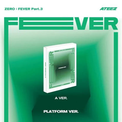 ATEEZ ZERO : FEVER Part.3 Platform Version, A Version front cover, official K-pop album including random mini card, photocards, and image cards.