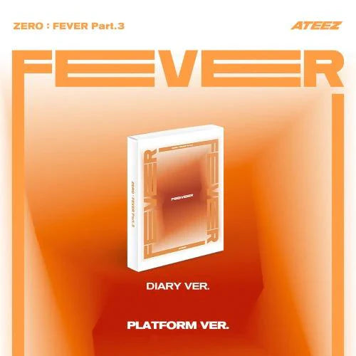 ATEEZ ZERO : FEVER Part.3 Platform Version, Diary Version front cover, official K-pop album with random photocards and mini card.