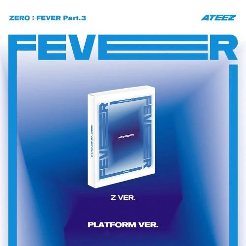 ATEEZ ZERO : FEVER Part.3 Platform Version, Z Version front cover, official K-pop album including random mini card, photo card Z, and image cards.