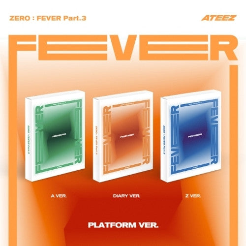 ATEEZ ZERO : FEVER Part.3 Platform Version, front covers of all three versions (A, Z, Diary), official K-pop album with random photocards.