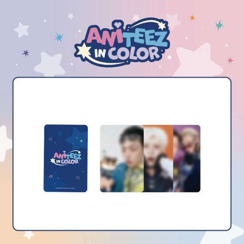 ATEEZ ANITEEZ IN COLOR random trading card official K pop merchandise preview with sample photocards and blurred card designs