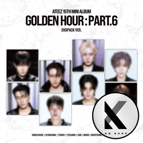ATEEZ GOLDEN HOUR Part 6 DIGIPACK Ver album cover preview with KQ SHOP POB official Kpop 15th Mini Album