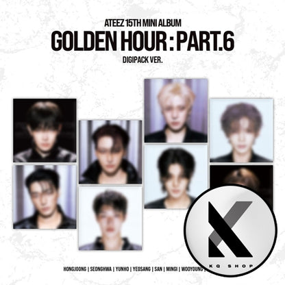 ATEEZ GOLDEN HOUR Part 6 DIGIPACK Ver album cover preview with KQ SHOP POB official Kpop 15th Mini Album
