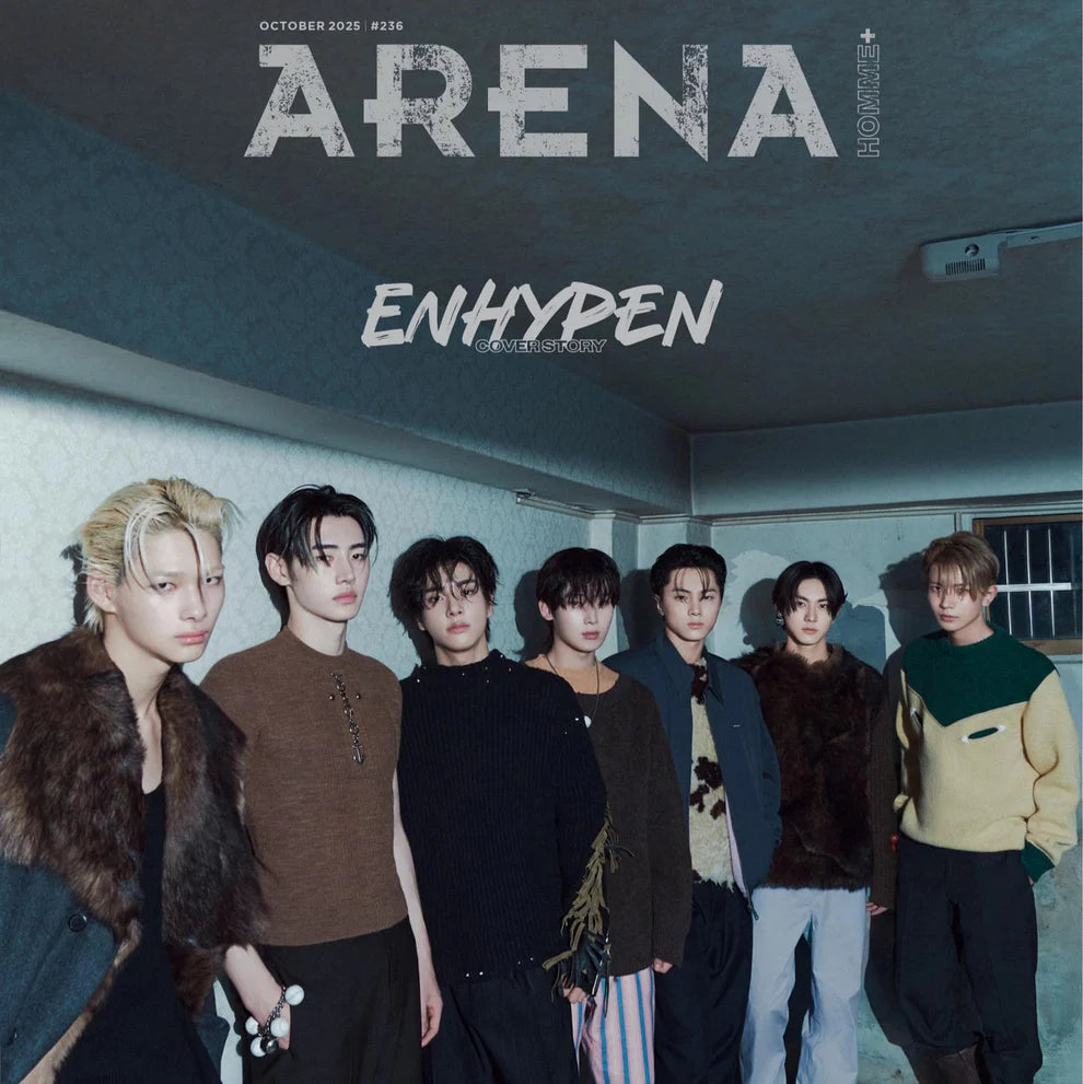 ENHYPEN OCTOBER 2025 ARENA Homme Magazine – Version B group cover.