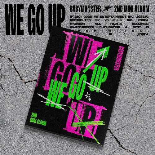 BABYMONSTER We Go Up contents including photobook CD photocards poster and stickers