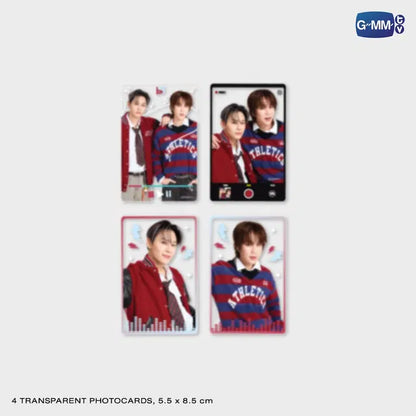BounPrem transparent photocards set of 4 FEEL FAN FUN PARTY CONCERT official GMMTV collectible merchandise