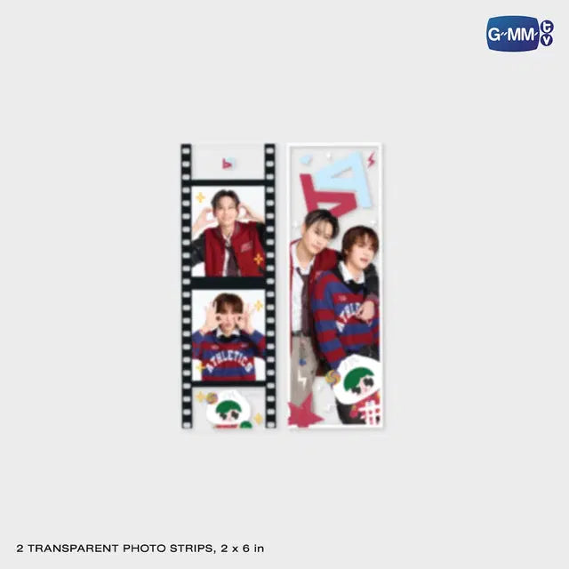 BounPrem transparent photo strips set of 2 FEEL FAN FUN PARTY CONCERT official GMMTV collectible merchandise