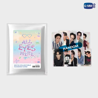 BOYS ALL EYES HERE collectible random card pack front design official GMMTV merchandise photocard collection