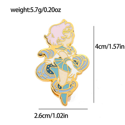 Sailor Uranus–inspired enamel pin.