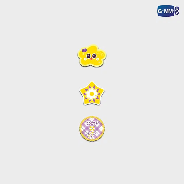 Ceri button cover set official GMMTV merchandise decorative acrylic shirt button accessories collectible character set