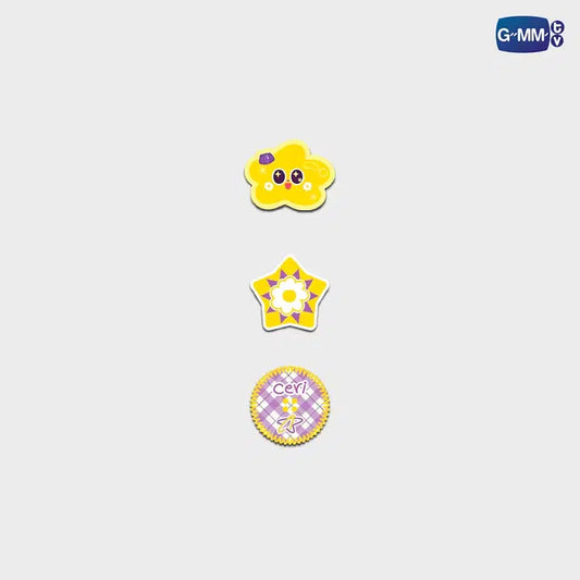 Ceri button cover set official GMMTV merchandise decorative acrylic shirt button accessories collectible character set