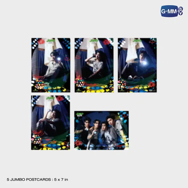 CLO’VER LONELY GIRL jumbo postcards set of 5 preview with hologram finish official T Pop collectible merchandise