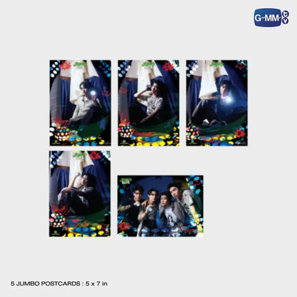 CLO’VER LONELY GIRL jumbo postcards set of 5 preview with hologram finish official T Pop collectible merchandise