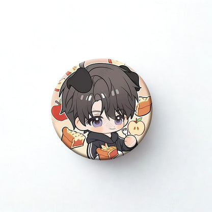 Caleb Love and Deepspace inspired character badge glossy alloy pin fan collectible Caleb artwork design preview