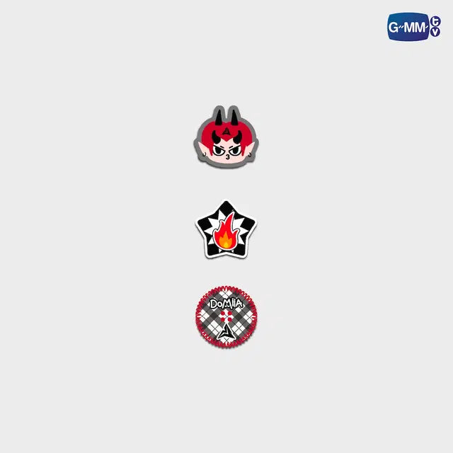 Domiia button cover set official GMMTV merchandise decorative acrylic shirt button accessories collectible character set
