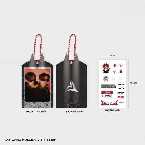Front and back views of the DOMIIA DIY Acrylic Card Holder.