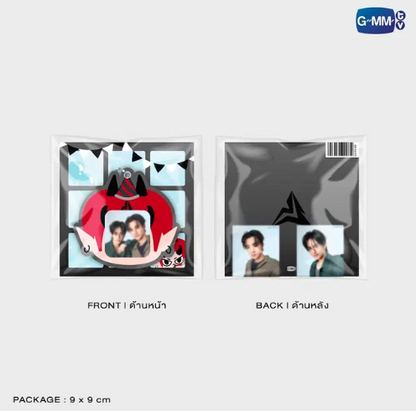 DOMIIA magnetic photo frame acrylic keychain in official packaging with mini photo bonus