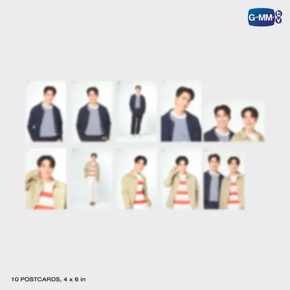 EarthMix postcard set with frame official GMMTV merchandise 10 postcards collection EarthMix photocard style set close up preview