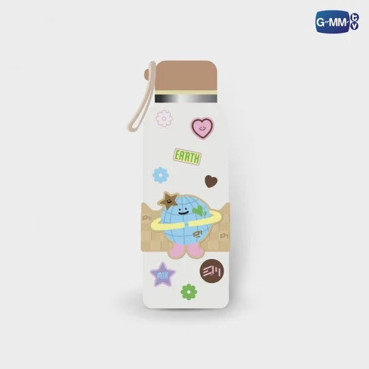 EarthMix EM insulated tumbler 360ml white GMMTV official Mr Saturnworld sleeve front view