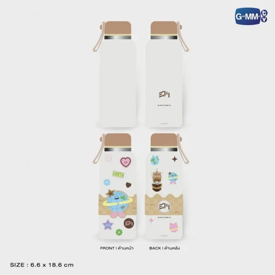 EarthMix EM insulated tumbler 360ml front and back with size dimensions GMMTV official merchandise