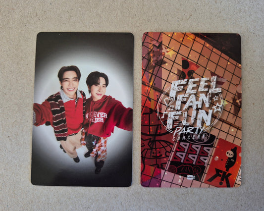 Earth and Mix FEEL FAN FUN PARTY CONCERT EarthMix 2 collectible photocard front and back official GMMTV merchandise