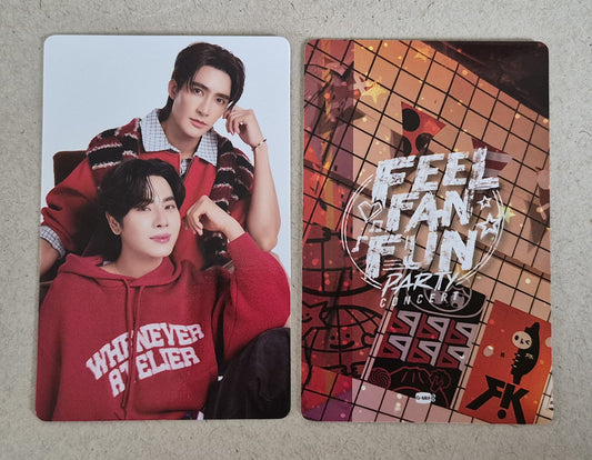 Earth and Mix FEEL FAN FUN PARTY CONCERT EarthMix 3 collectible photocard front and back official GMMTV merchandise